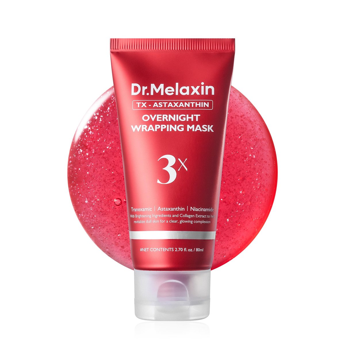 Dr.Melaxin TX Astaxanthin Overnight Wrapping Peel-Off Mask – Skin Tone Improving, Hydrating & Firming Face Mask for Glow & Texture Refinement, 3.58 oz - görsel 1