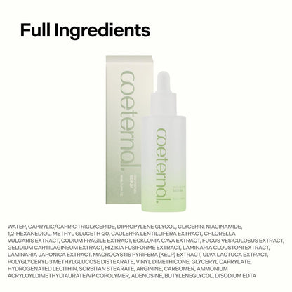 Coeternal Deep Moisture Serum – Korean Hydrating Face Serum with Algae11, Niacinamide & Arginine for Dry Skin, Barrier Repair & Glass Skin Glow, Fragrance-Free K-Beauty Skincare, 50ml / 1.69 fl.oz. Avelisse
