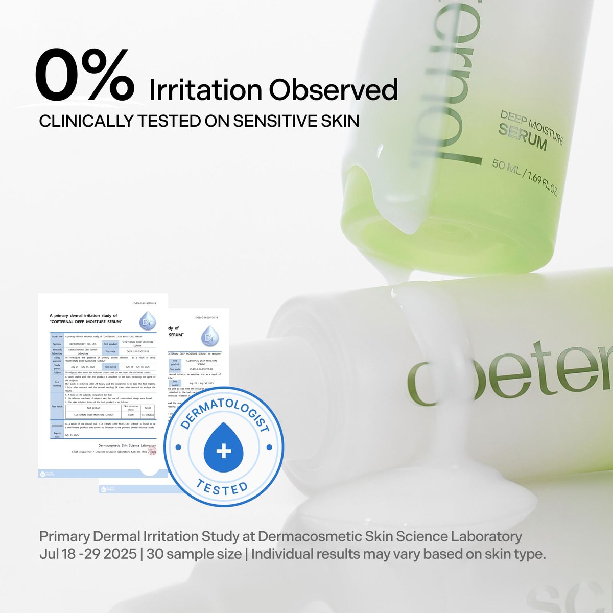 Coeternal Deep Moisture Serum – Korean Hydrating Face Serum with Algae11, Niacinamide & Arginine for Dry Skin, Barrier Repair & Glass Skin Glow, Fragrance-Free K-Beauty Skincare, 50ml / 1.69 fl.oz. Avelisse