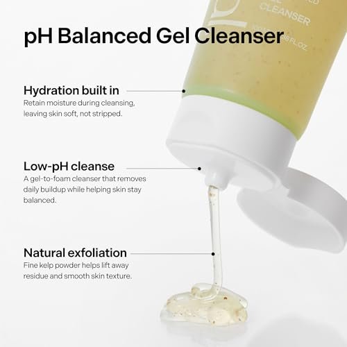 Coeternal pH Balanced Gel Cleanser - Hydrating Korean Foaming Face Wash with Algae11 & Kelp Powder, Gentle Deep Cleanser for Oily or Sensitive Skin, Non-Comedogenic K-Beauty, 100ml Avelisse