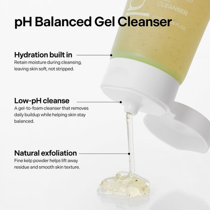 Coeternal pH Balanced Gel Cleanser - Hydrating Korean Foaming Face Wash with Algae11 & Kelp Powder, Gentle Deep Cleanser for Oily or Sensitive Skin, Non-Comedogenic K-Beauty, 100ml Avelisse