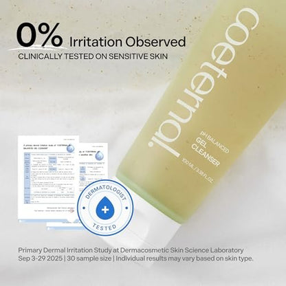 Coeternal pH Balanced Gel Cleanser - Hydrating Korean Foaming Face Wash with Algae11 & Kelp Powder, Gentle Deep Cleanser for Oily or Sensitive Skin, Non-Comedogenic K-Beauty, 100ml Avelisse