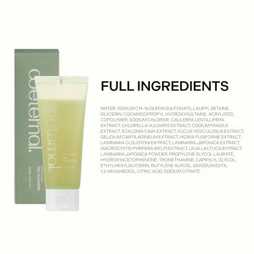 Coeternal pH Balanced Gel Cleanser - Hydrating Korean Foaming Face Wash with Algae11 & Kelp Powder, Gentle Deep Cleanser for Oily or Sensitive Skin, Non-Comedogenic K-Beauty, 100ml Avelisse