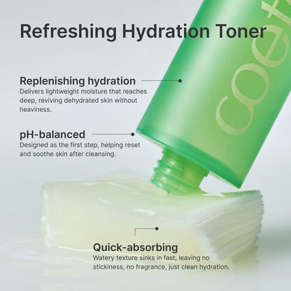Coeternal Refreshing Hydration Toner – Korean Face Toner with Hyaluronic Acid & Algae11 for Glass Skin, Hydrating & Calming, 150ml