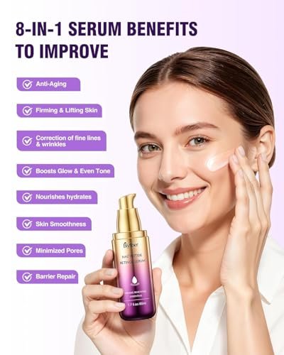NAD+ Retinol Collagen Face Serum: Anti-Aging Peptide Serum for Tightening Skin, Reducing Wrinkles & Fine Lines, Hydrating for Radiant Glow Avelisse