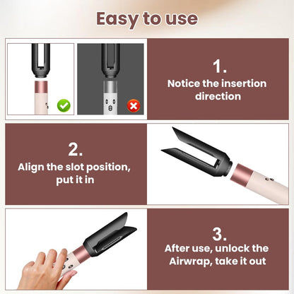 DrFlito Hair Smooth Attachment Compatible with Dyson Airwrap – Gentle Airflow Smooth Nozzle for Sleek Straight Finish Avelisse