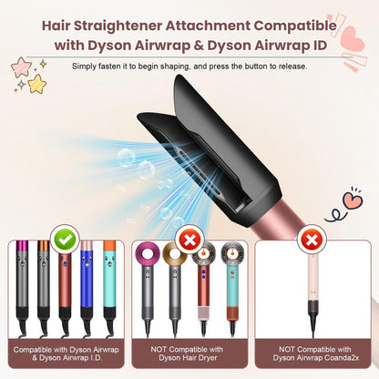 DrFlito Hair Smooth Attachment Compatible with Dyson Airwrap – Gentle Airflow Smooth Nozzle for Sleek Straight Finish Avelisse
