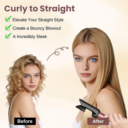 DrFlito Hair Smooth Attachment Compatible with Dyson Airwrap – Gentle Airflow Smooth Nozzle for Sleek Straight Finish Avelisse