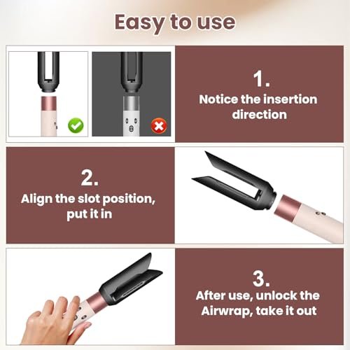 DrFlito Hair Smooth Attachment Compatible with Dyson Airwrap – Gentle Airflow Smooth Nozzle for Sleek Straight Finish Avelisse