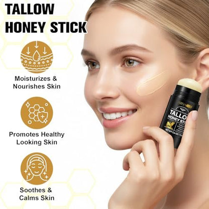NIFEISHI Organic Beef Tallow for Skin - 100% Grass Fed Beef Tallow & Honey Balm Stick for Face and Body, Natural Moisturizer for Dry & Sensitive Skin, 2.6 FL Oz Avelisse