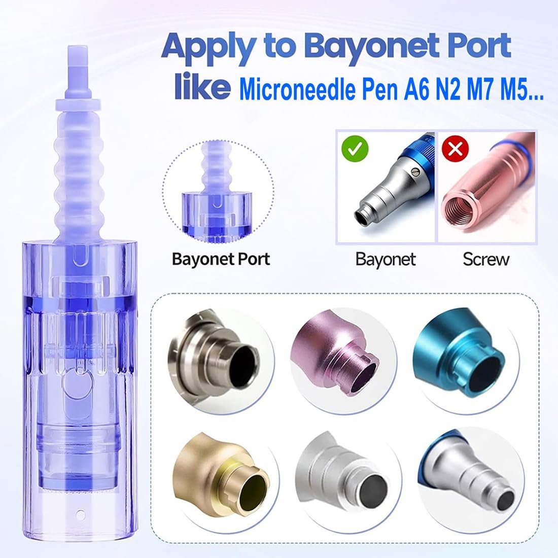 12-Pin Microneedling Pen Cartridges (0.25mm, 10-Pack) for Dr. Pen A6, N2, M5, M7 – At-Home Skincare Avelisse