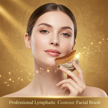 Pukaock 2-Pack Lymphatic Contour Face Brush - Chin Jawline Sculpting Tool, Drainage Massager for Face & Neck, Ergonomic Design for Anti-Swelling & Fatigue Relief