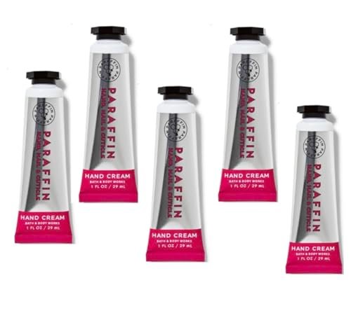 Bath & Body Works Paraffin Hand, Nail & Cuticle Hand Cream – 5-Pack, 1 fl oz Tubes – with Avocado Oil, Shea Butter & Vitamin E Avelisse