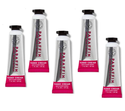 Bath & Body Works Paraffin Hand, Nail & Cuticle Hand Cream – 5-Pack, 1 fl oz Tubes – with Avocado Oil, Shea Butter & Vitamin E Avelisse