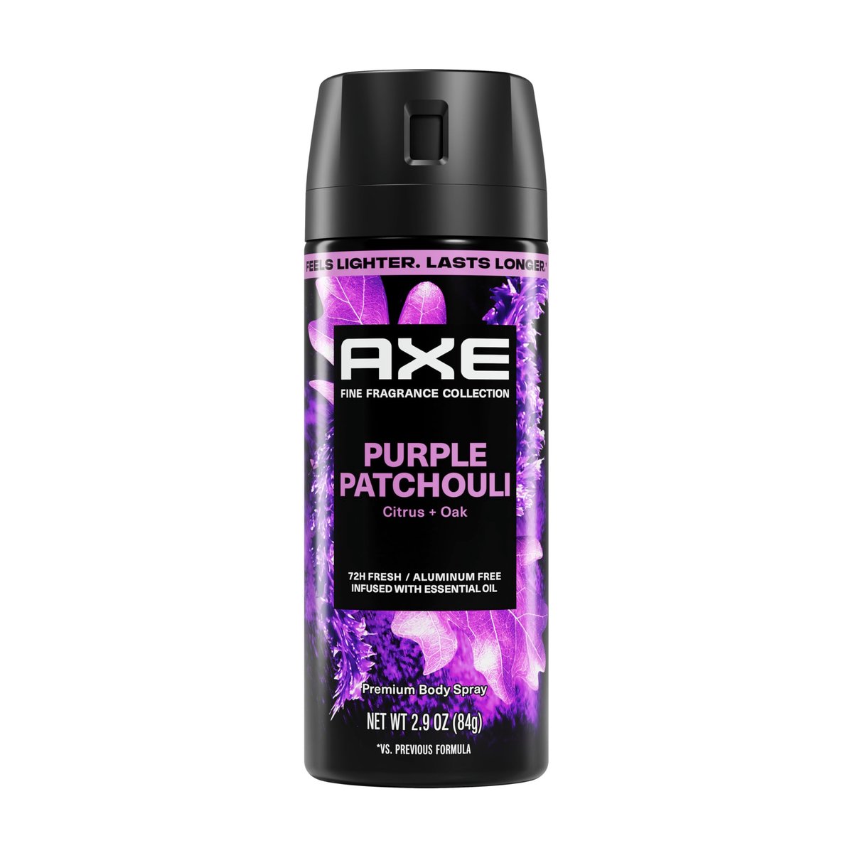 AXE Fine Fragrance Collection Body Spray Purple Patchouli 72 Hour Freshness Aluminum Free 2.9 oz - görsel 1