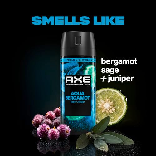 AXE Fine Fragrance Collection Body Spray Aqua Bergamot - 72 Hour Freshness, Aluminum Free, 2.9 oz - görsel 10