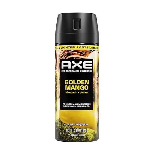AXE Fine Fragrance Collection Body Spray Golden Mango – 72 Hour Freshness, Aluminum Free, 2.9 oz - görsel 2