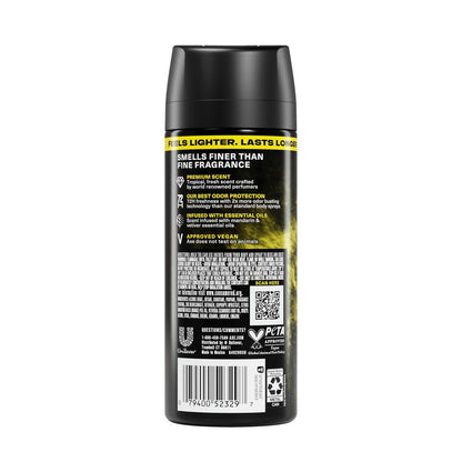 AXE Fine Fragrance Collection Body Spray Golden Mango – 72 Hour Freshness, Aluminum Free, 2.9 oz