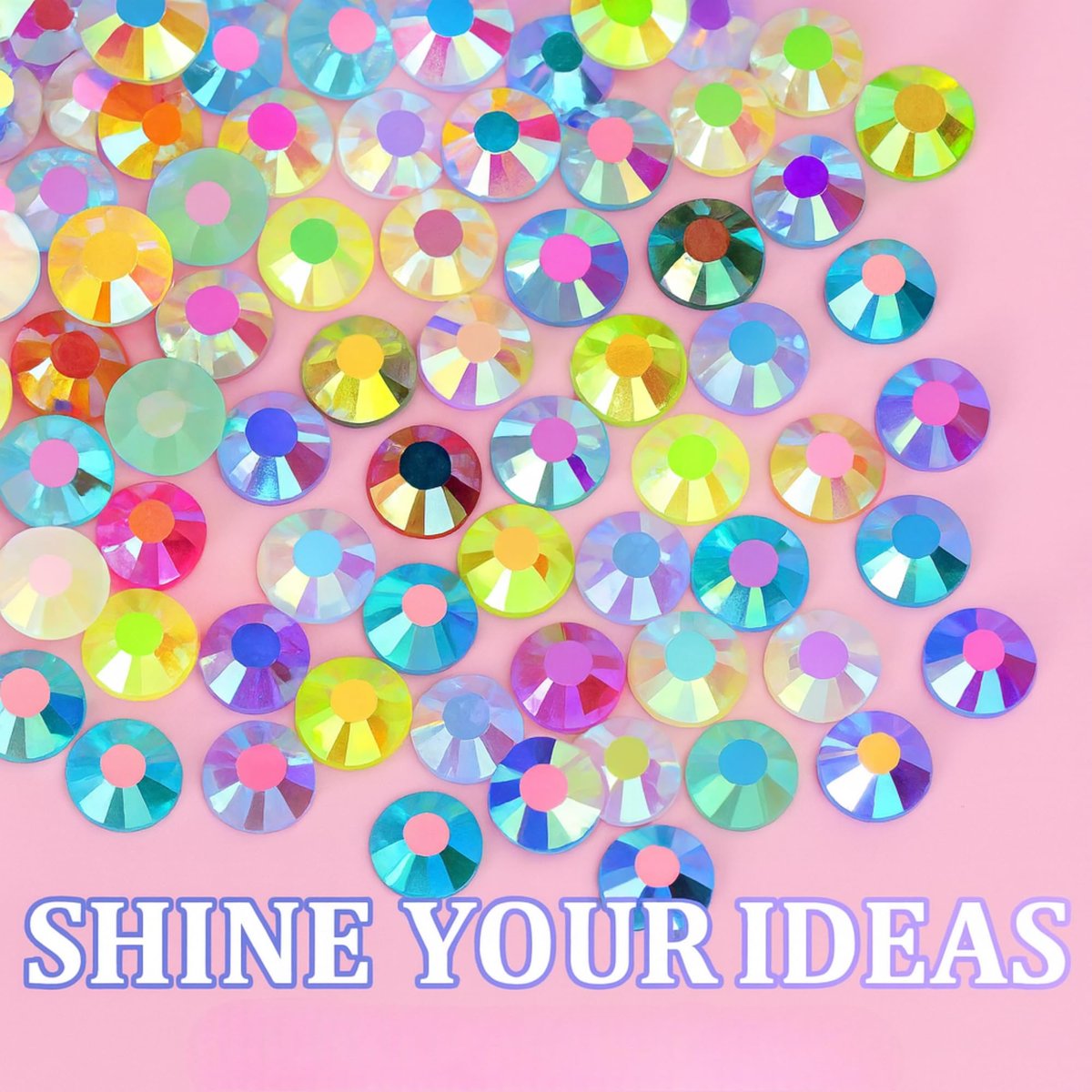 40 Colors Flatback Resin Jelly Rhinestones - 3mm 32000 Pieces with B7000 Glue for Bedazzling, Crafting, Clothing, Shoes, Nail Art, Diamond Art Avelisse