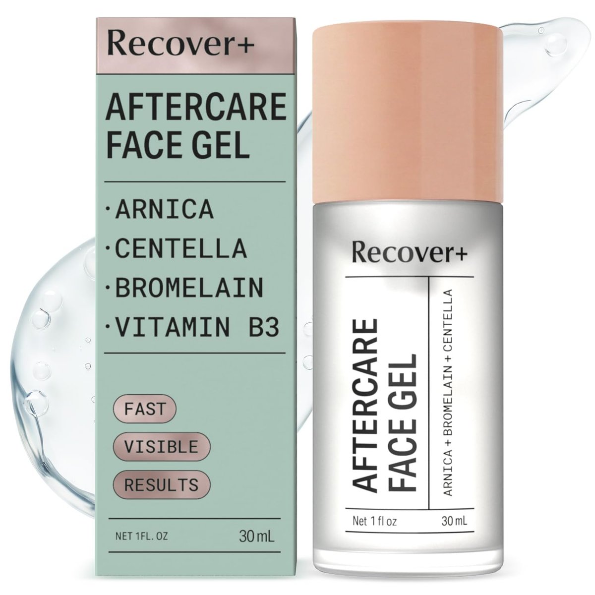Escentile Arnica Face Gel – Lightweight Post-Procedure Recovery Gel with Arnica, Bromelain, Centella & Vitamin B3, 1 fl oz Avelisse