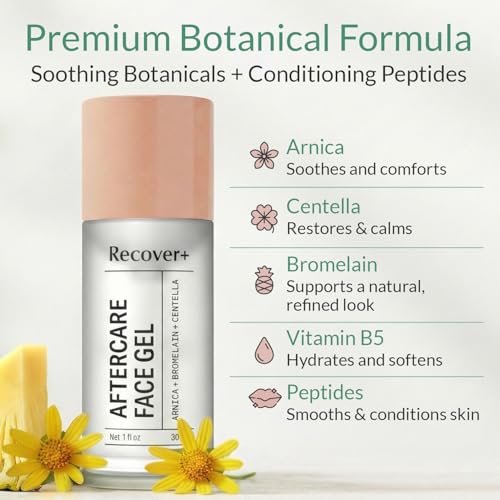 Escentile Arnica Face Gel – Lightweight Post-Procedure Recovery Gel with Arnica, Bromelain, Centella & Vitamin B3, 1 fl oz Avelisse