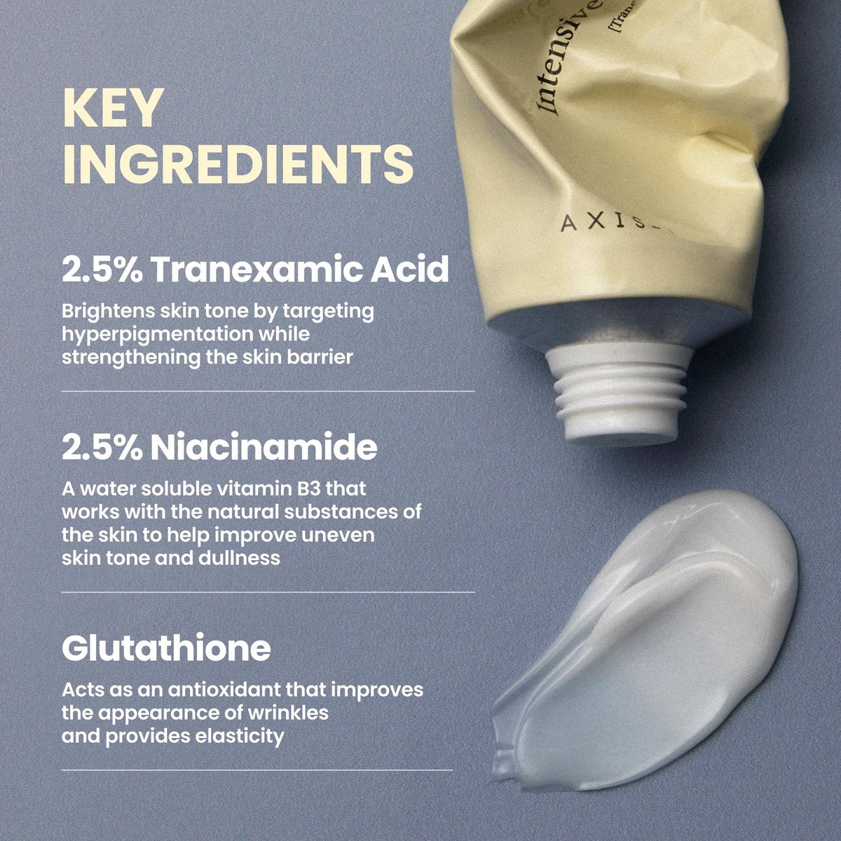 AXIS-Y TXA 2.5% Intensive Brightening Cream – Tranexamic Acid Moisturizer with Niacinamide & Glutathione for Dark Spots & Uneven Skin Tone (1.69 fl. oz.) Avelisse