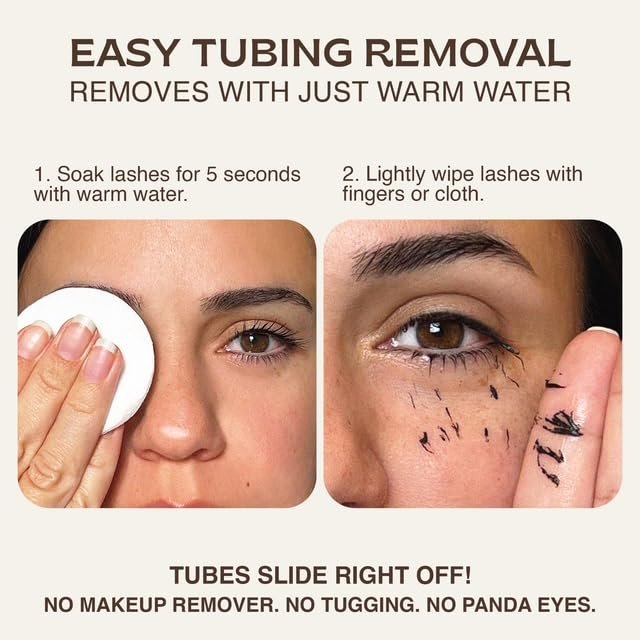 Arre Beauty Tubing Mascara - Lengthening Formula with Peptide Infused Lash Serum - Smudge-Proof, Warm Water Removal, Sensitive Eye Safe - Glossy Jet Black (Ace High) Avelisse