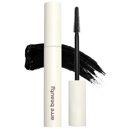 Arre Beauty Tubing Mascara - Lengthening Formula with Peptide Infused Lash Serum - Smudge-Proof, Warm Water Removal, Sensitive Eye Safe - Glossy Jet Black (Ace High) Avelisse