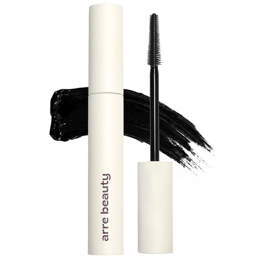 Arre Beauty Tubing Mascara - Lengthening Formula with Peptide Infused Lash Serum - Smudge-Proof, Warm Water Removal, Sensitive Eye Safe - Glossy Jet Black (Ace High) Avelisse