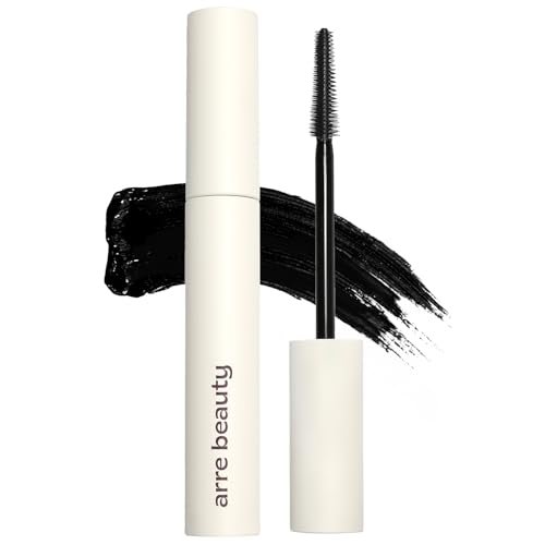 Arre Beauty Tubing Mascara - Lengthening Formula with Peptide Infused Lash Serum - Smudge-Proof, Warm Water Removal, Sensitive Eye Safe - Glossy Jet Black (Ace High) Avelisse