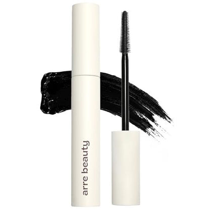 Arre Beauty Tubing Mascara - Lengthening Formula with Peptide Infused Lash Serum - Smudge-Proof, Warm Water Removal, Sensitive Eye Safe - Glossy Jet Black (Ace High) Avelisse
