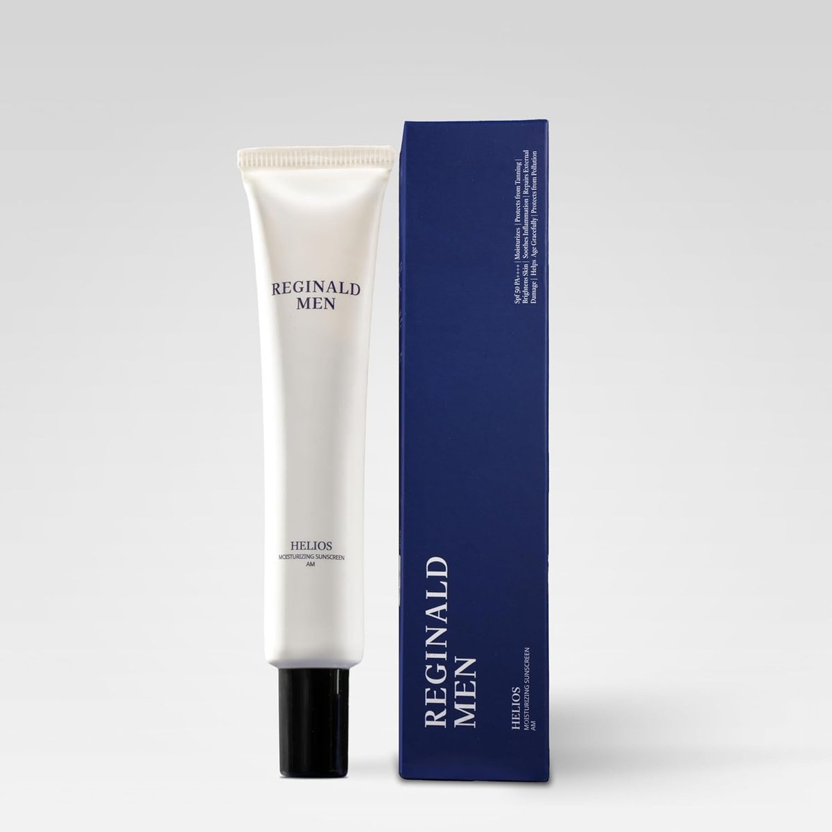 Reginald Men Helios Moisturizing Sunscreen AM SPF 50+ PA++++ - Daily Face & Body Sun Protection, 1.76 oz Avelisse