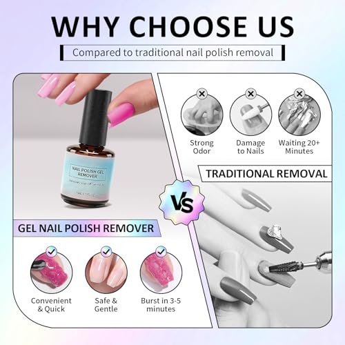 UAOE Gel Nail Remover Kit – Magic Gel Remover for Nails, Professional Gel Polish Remover, No Soaking or Wrapping, Quick & Easy Removal (15ml) - görsel 10
