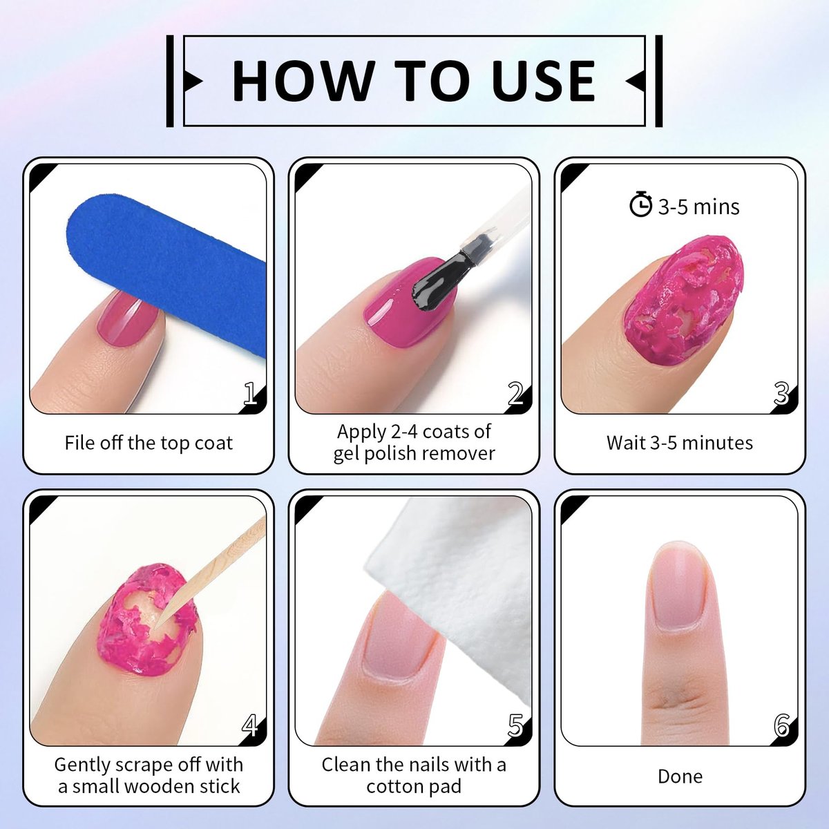 UAOE Gel Nail Remover Kit – Magic Gel Remover for Nails, Professional Gel Polish Remover, No Soaking or Wrapping, Quick & Easy Removal (15ml) - görsel 7