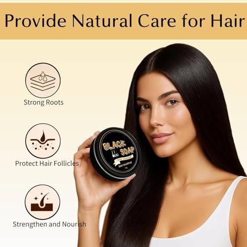 FHH 2-Pack Gray Hair Reverse Bar Soap - Black Soap for Gray Hair & Beard Darkening, Deep Clean & Nourish Scalp - Natural Hair Soap Bar for Men and Women Avelisse