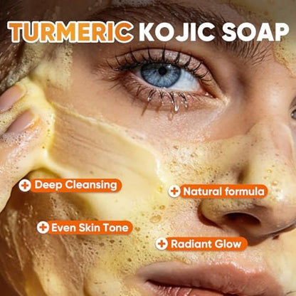OAKDOLCHE 2-Pack Turmeric Facial Cleanser with Brush – Deep Exfoliating Face Wash for All Skin Types, 3.04 Fl Oz Each Avelisse