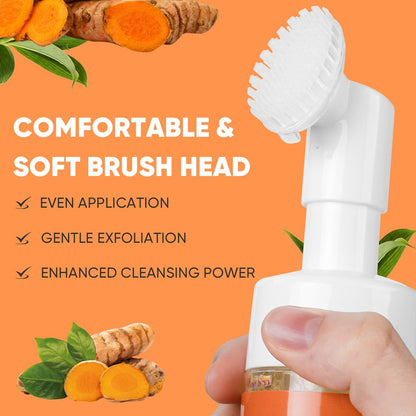 OAKDOLCHE 2-Pack Turmeric Facial Cleanser with Brush – Deep Exfoliating Face Wash for All Skin Types, 3.04 Fl Oz Each Avelisse