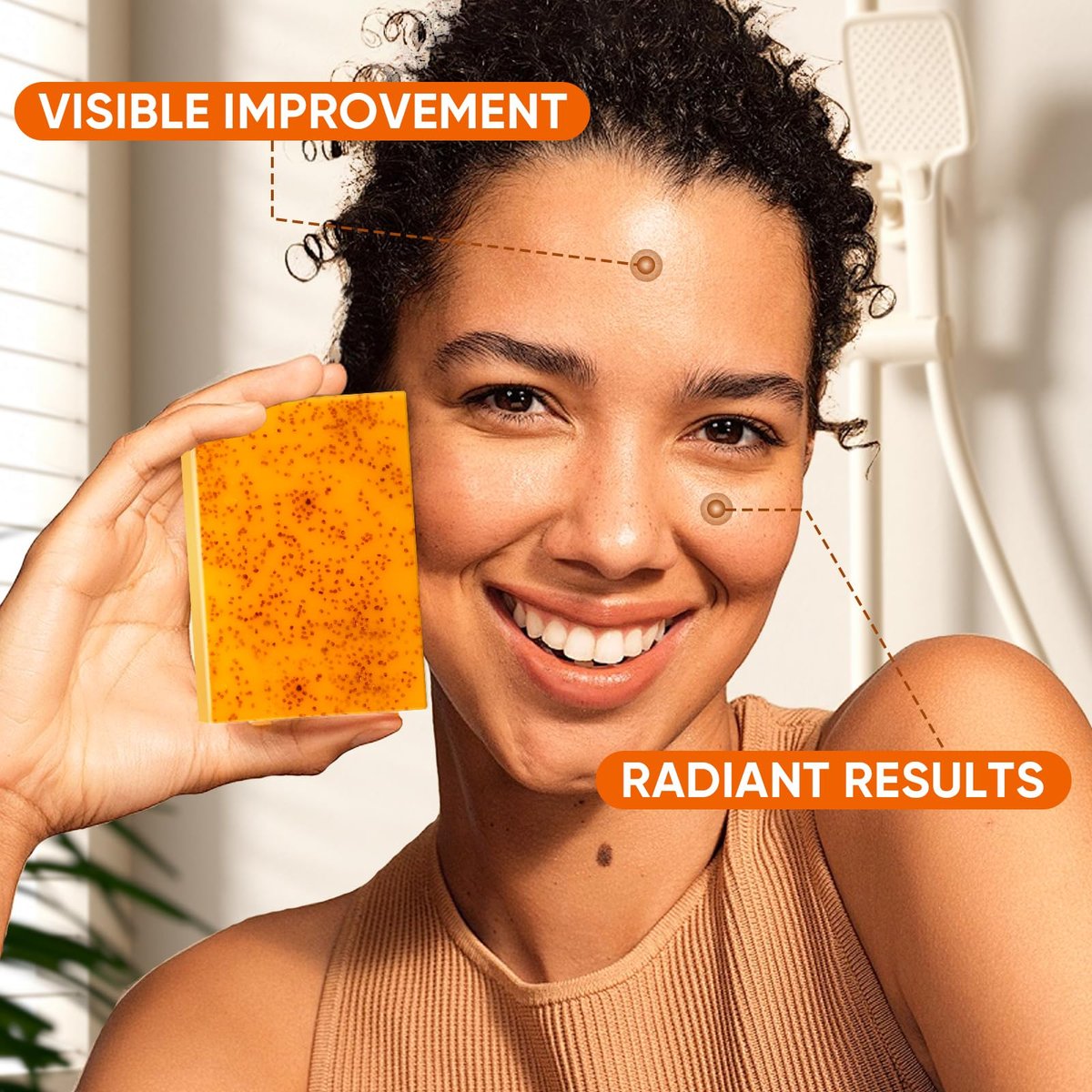 OAKDOLCHE 4-Piece Turmeric Wash Set: Face Wash with Brush, Kojic Acid Soap Bars, Cleansing Pads & Foaming Nets for Deep Facial & Body Cleansing Avelisse