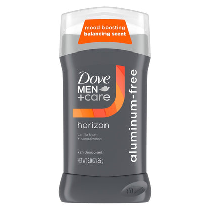 DOVE MEN + CARE Aluminum-Free Deodorant Stick for Men, Vanilla Bean & Sandalwood Mood Boosting Scent, 72HR Odor Protection, 3 oz