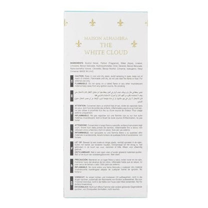 Maison Alhambra The White Cloud Eau de Parfum – Gourmand, Floral, Woody, Sweet Unisex Fragrance, 3.4 oz (100 ml) Avelisse