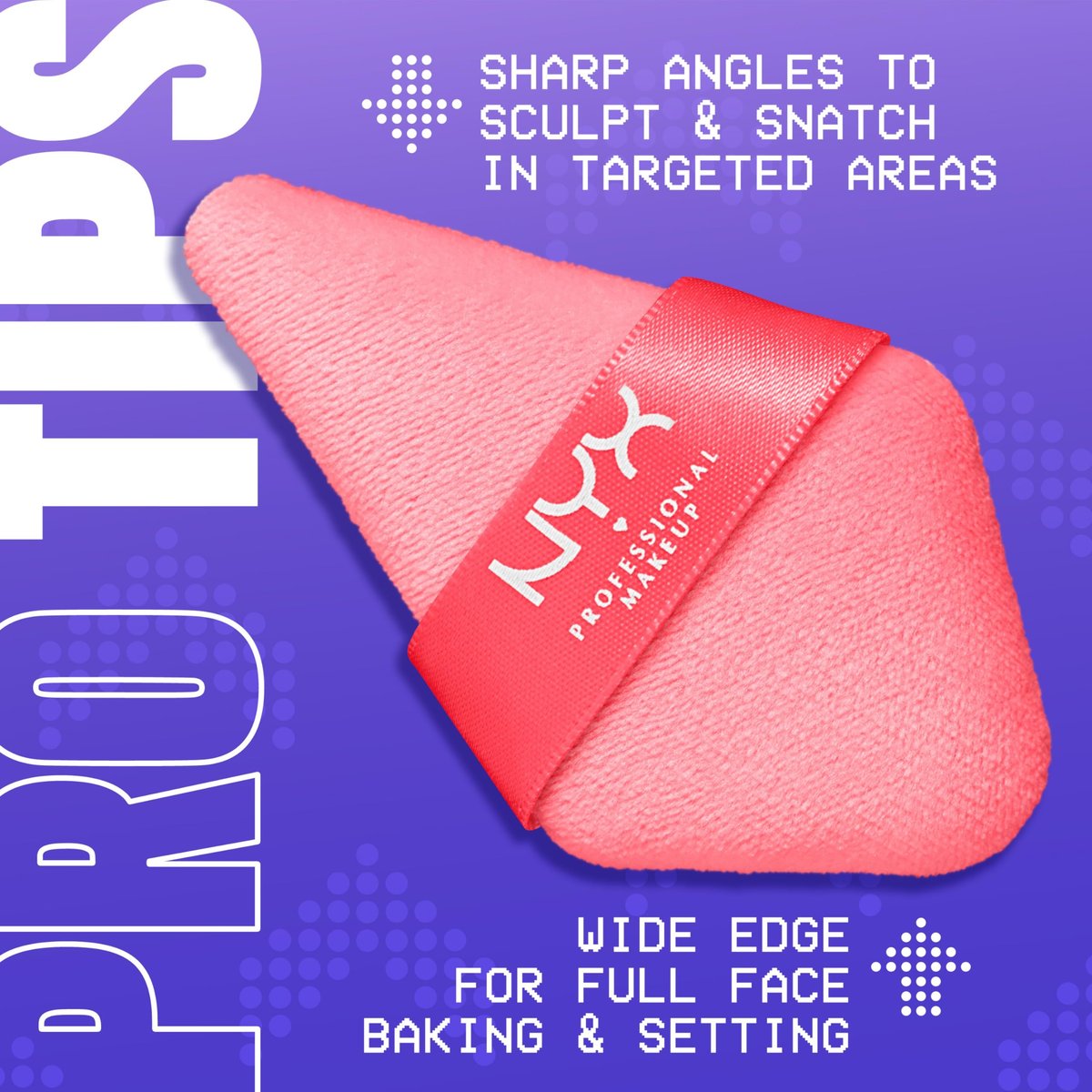 NYX PROFESSIONAL MAKEUP Wonder Setting Powder Puff Applicator – Soft, Reusable Triangle Powder Puff for Loose & Pressed Powders, Baking & Brightening - görsel 3