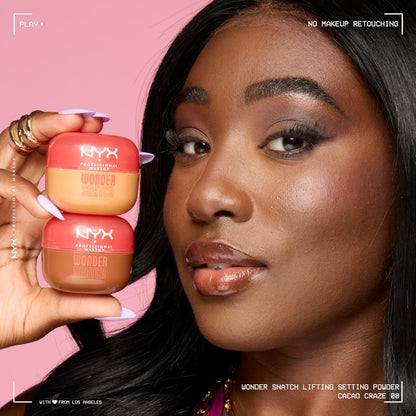 NYX PROFESSIONAL MAKEUP Wonder Setting Powder Puff Applicator – Soft, Reusable Triangle Powder Puff for Loose & Pressed Powders, Baking & Brightening