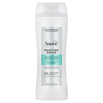 Suave Moisture Repair Conditioner, Sulfate-Free, Restored Moisture with Every Wash, Safe for Color Treated Hair, 12.6 oz