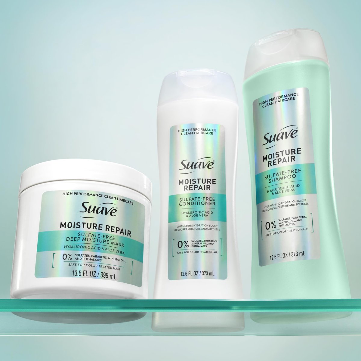 Suave Moisture Repair Conditioner, Sulfate-Free, Restored Moisture with Every Wash, Safe for Color Treated Hair, 12.6 oz - görsel 15