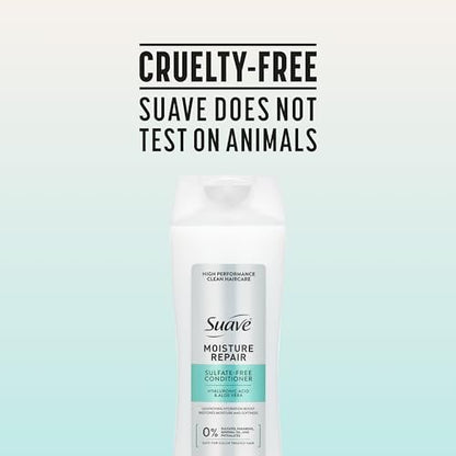 Suave Moisture Repair Conditioner, Sulfate-Free, Restored Moisture with Every Wash, Safe for Color Treated Hair, 12.6 oz