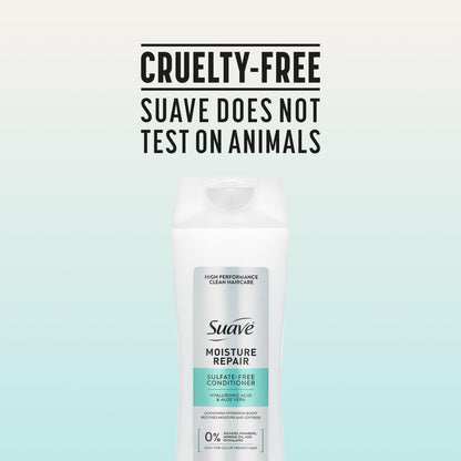 Suave Moisture Repair Conditioner, Sulfate-Free, Restored Moisture with Every Wash, Safe for Color Treated Hair, 12.6 oz