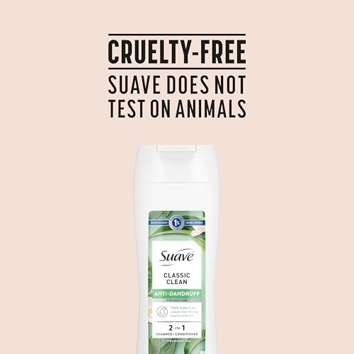 Suave Anti Dandruff 2-in-1 Shampoo & Conditioner for Women, Classic Clean, 1% Pyrithione Zinc Dandruff Treatment, Controls Flakes, Itch & Dry Scalp, 12.6 FL OZ - görsel 18