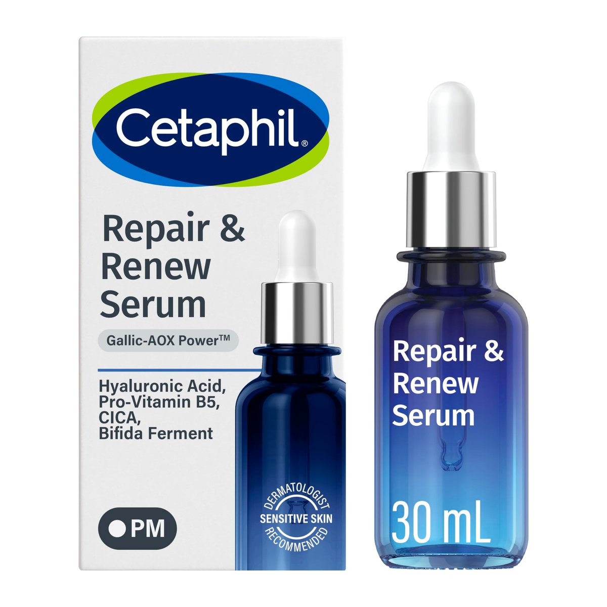 CETAPHIL Repair & Renew Night Serum for Stressed Sensitive Skin - 1 fl oz - görsel 1
