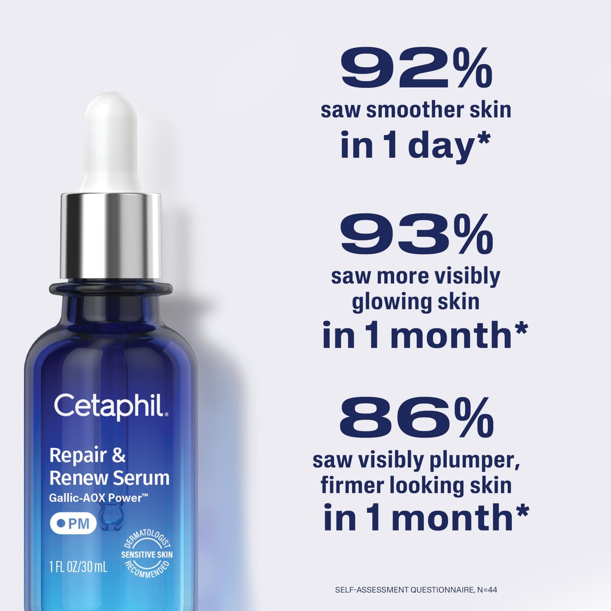 CETAPHIL Repair & Renew Night Serum for Stressed Sensitive Skin - 1 fl oz - görsel 3
