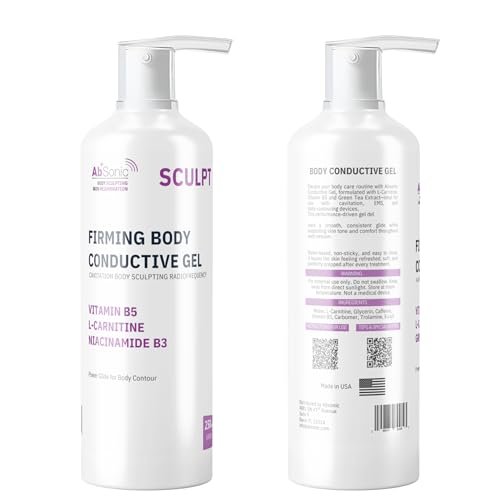 Absonic Sculpt Firming Cavitation Conductive Gel - Toning Gel with L-Carnitine & Vitamin B5 for Body Cavitation, Sculpting & Tightening Devices - 8.5oz - Made in USA Avelisse